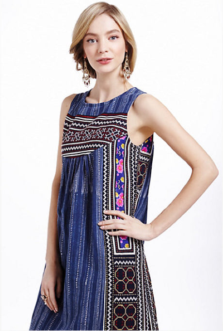 INDIGO BATIK EMBROIDERED DRESS – ARTICLE22
