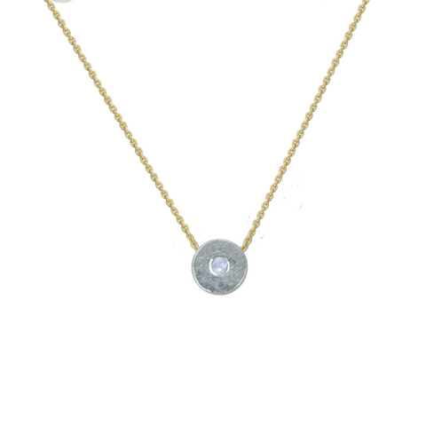 LITTLE BUT FIERCE 14K MOONSTONE NECKLACE