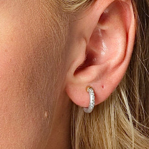 VIRTUOUS CIRCLE DIAMOND MINI HOOP EARRINGS - CUSTOM