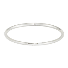 Load image into Gallery viewer, LOVE IS THE BOMB  1 WHITE DIAMOND BANGLE