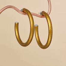 Load image into Gallery viewer, NEW VIRTUOUS CIRCLE GOLD TONE LARGE HOOPS