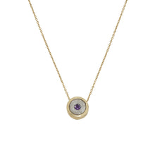 Load image into Gallery viewer, SET - BIRTHSTONE 14K NECKLACE AND DIAMOND BANGLE (SAVE $150)