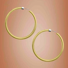 Load image into Gallery viewer, NEW VIRTUOUS CIRCLE GOLD TONE JUMBO HOOP EARRINGS
