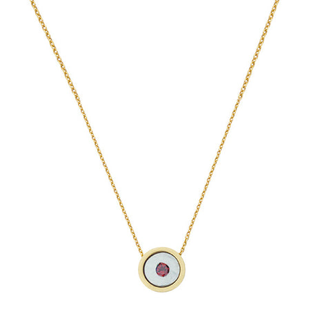 GARNET 14K GOLD NECKLACE