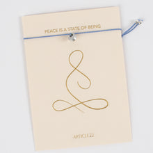 Load image into Gallery viewer, PEACE IS A STATE OF BEING - SILK MANTRA BRACELET