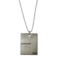 Load image into Gallery viewer, &quot;KARMACOMA&quot; RECTANGLE NECKLACE - MASSIVE ATTACK X LEGACY OF WAR COLLABORATION