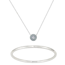 Load image into Gallery viewer, SET - LITTLE, BUT FIERCE DIAMOND BANGLE + NECKLACE (SAVE$50)