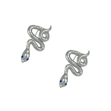 Load image into Gallery viewer, SAPPHIRE SNAKE EARRINGS