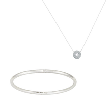 Load image into Gallery viewer, SET - LITTLE, BUT FIERCE DIAMOND BANGLE + NECKLACE (SAVE$50)