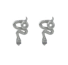 Load image into Gallery viewer, SNAKE EARRINGS, GOLD OR SILVER SAPPHIRE - BEATRIX OST COLLABORATION