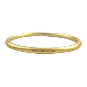 CUSTOM ENGRAVED GOLD TONE CLASSIC BANGLE - LIMITED EDITION