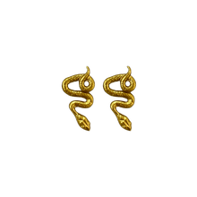 Load image into Gallery viewer, NEW GOLD TONE SNAKE EARRINGS