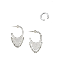 Load image into Gallery viewer, SET - TRIBAL DOME EARRINGS  +  VIRTUOUS CIRCLE EAR CUFF SET (SAVE $35)
