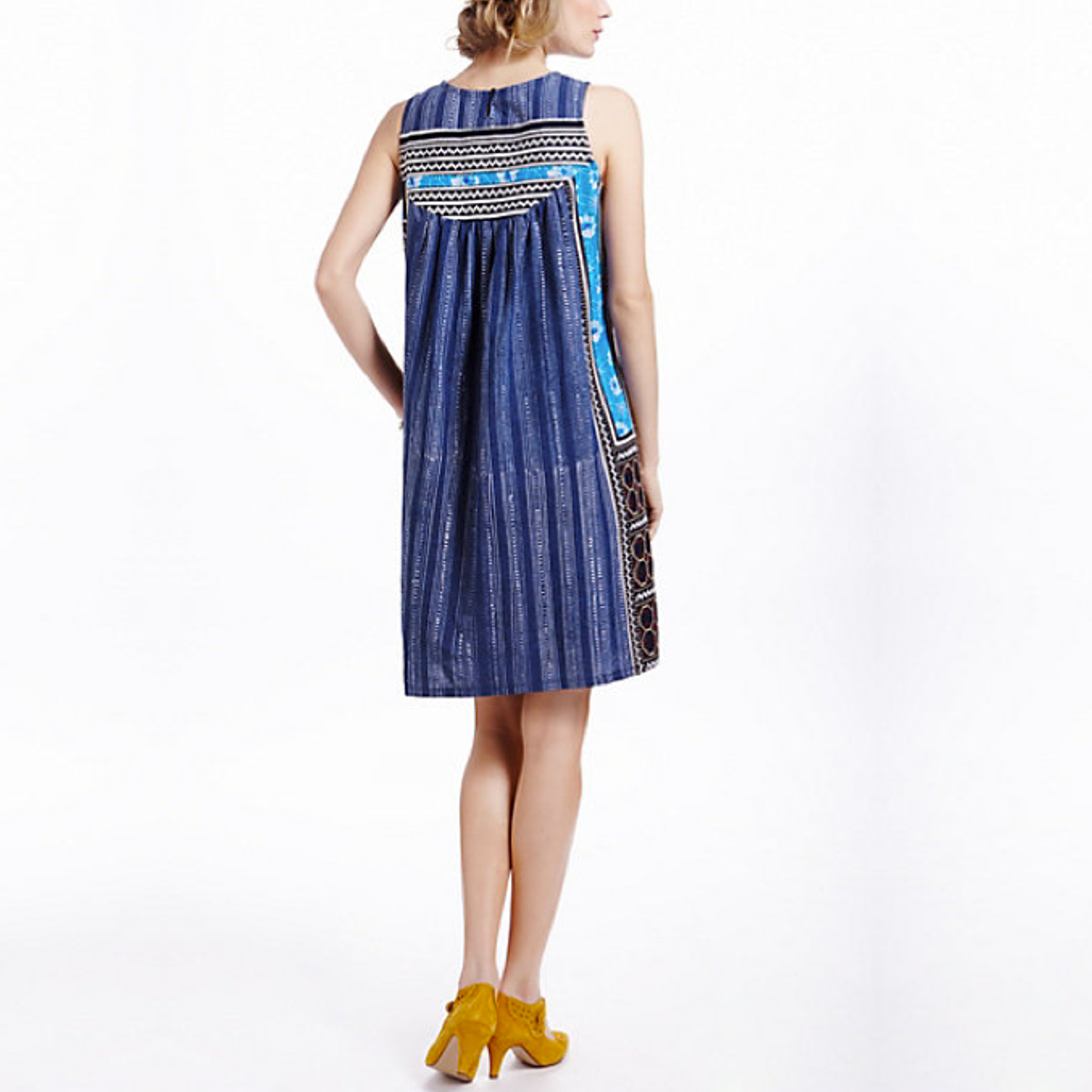 Indigo Batik Embroidered Dress Indigo Batik Embroidered Dress